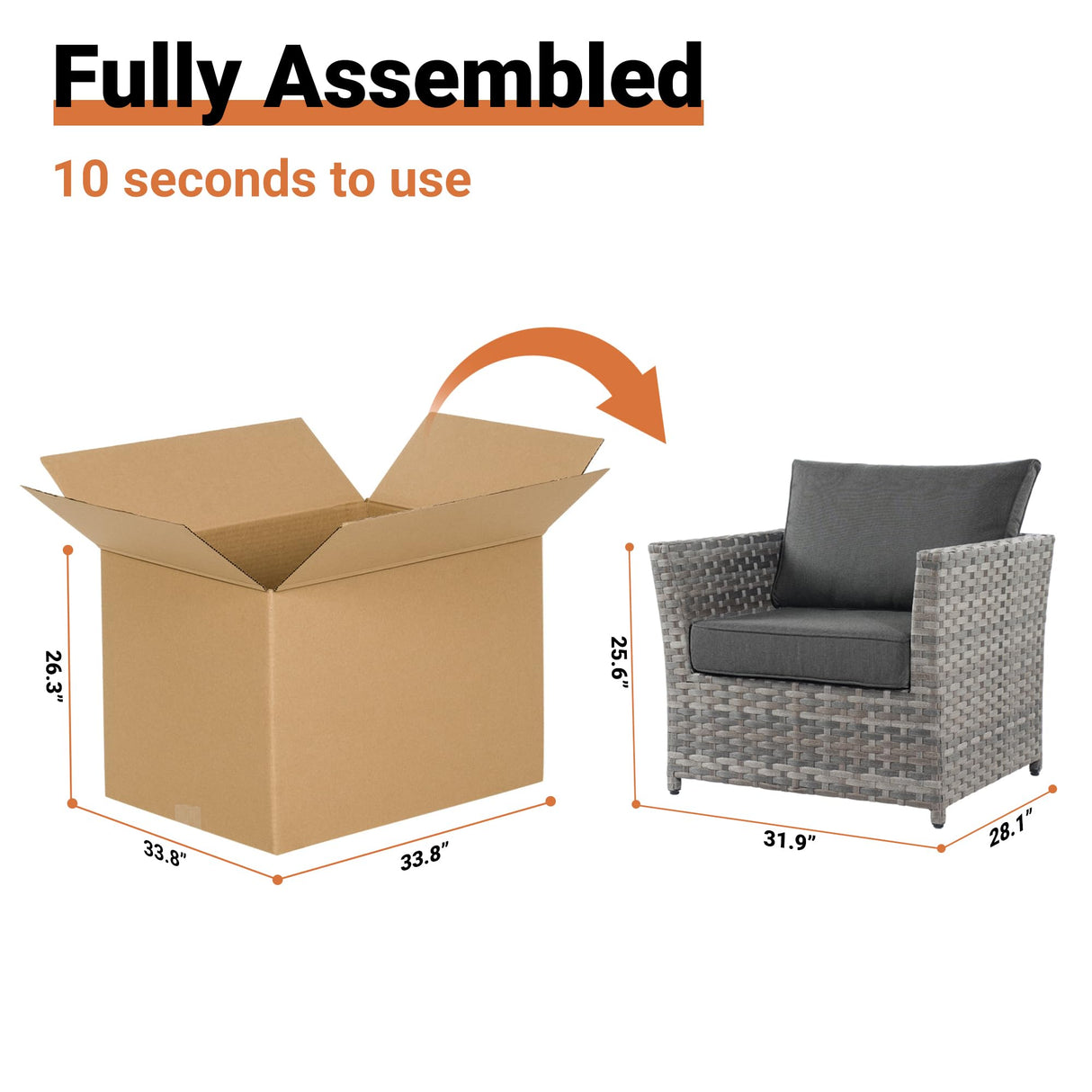 ovios 10 Piece Patio Furniture Set with Fire Pit Table,Outdoor Rattan Wicker Coversation Set with Swivel Rocking Chairs, Sectional Chairs for Outside Porch Balcony Backyard Pool,Black ovios