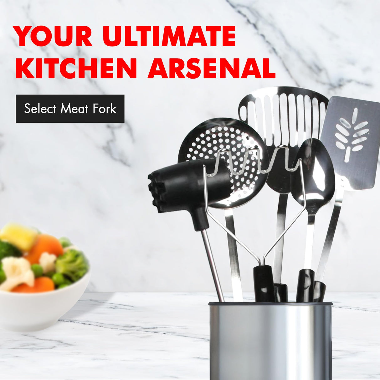 Chef Craft Select Meat Cooking Fork, 13 inch, Stainless Steel Chef Craft