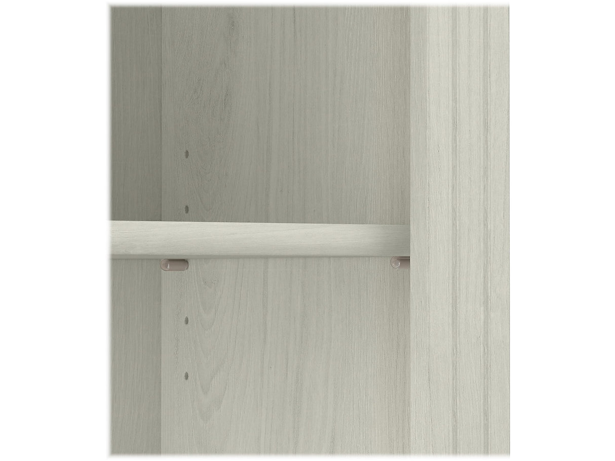 Saratoga Tall 5-Shelf Bookcase in Linen White Oak Finish Bush Business Furniture