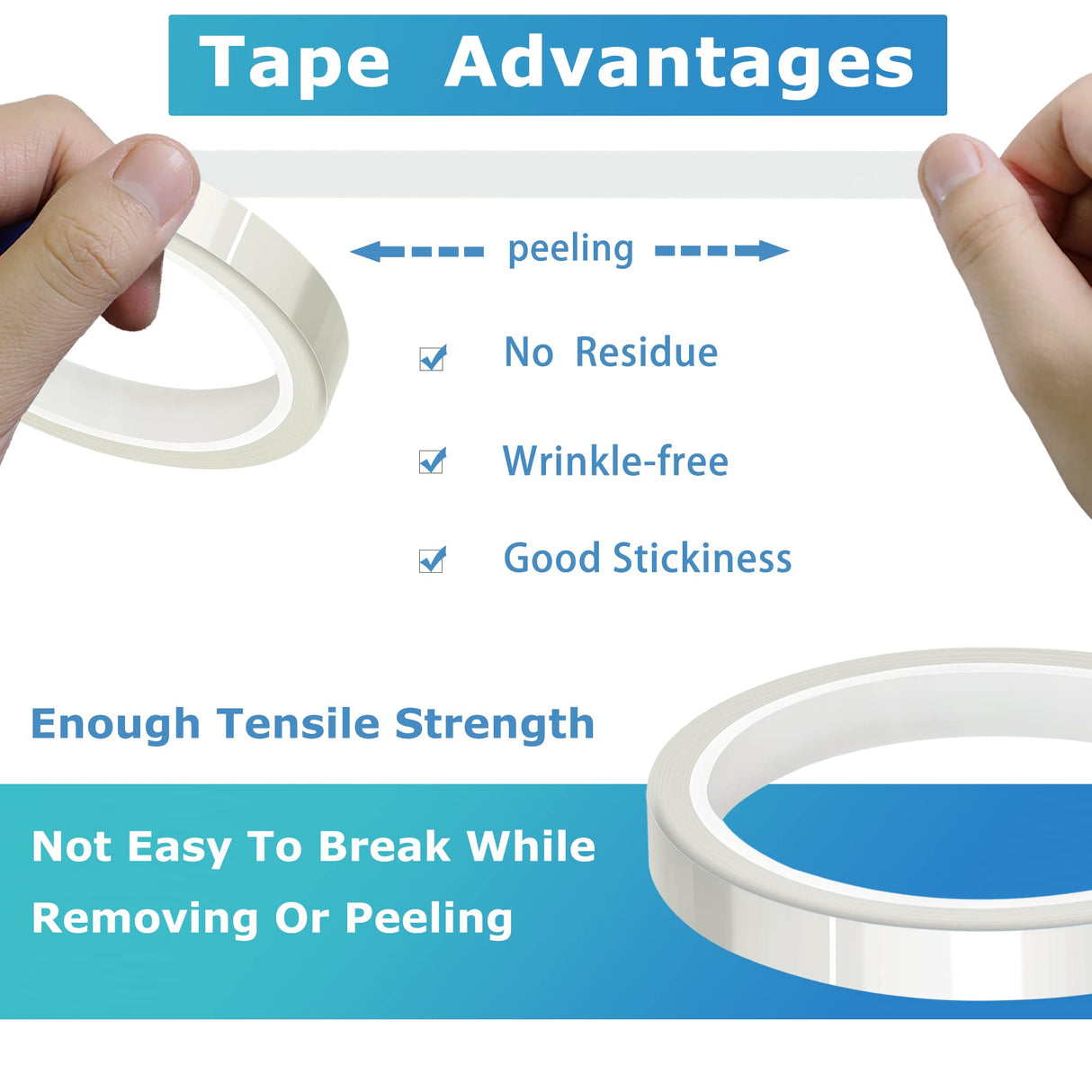 MS WGO High Temperature Tape Heat Tape Heat Resistant Tape Heat Transfer Tape Heat Tape for Sublimation No Residue 10mm X 33m 108ft (Transparent-6 Roll) MS WGO