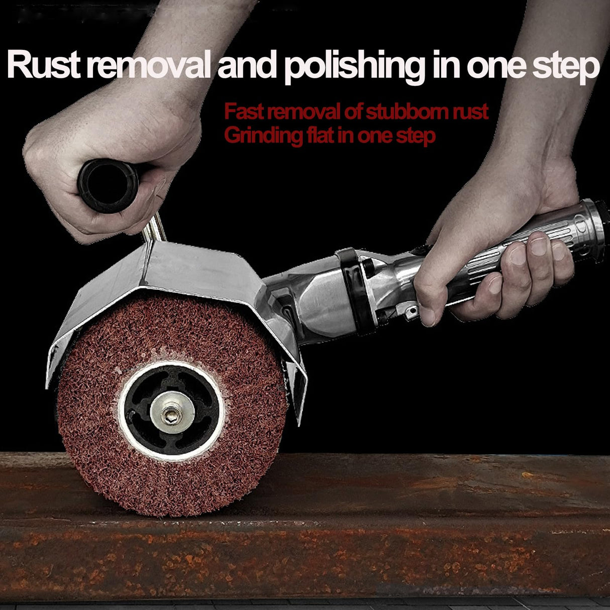 Burnishing Polishing Machine,Pneumatic Surface Conditioning Tool,Handheld Wheel Polisher Sander Wire Drawing Machine for Stainless Steel Metal Wood Polishing,2500RMP YPCOO