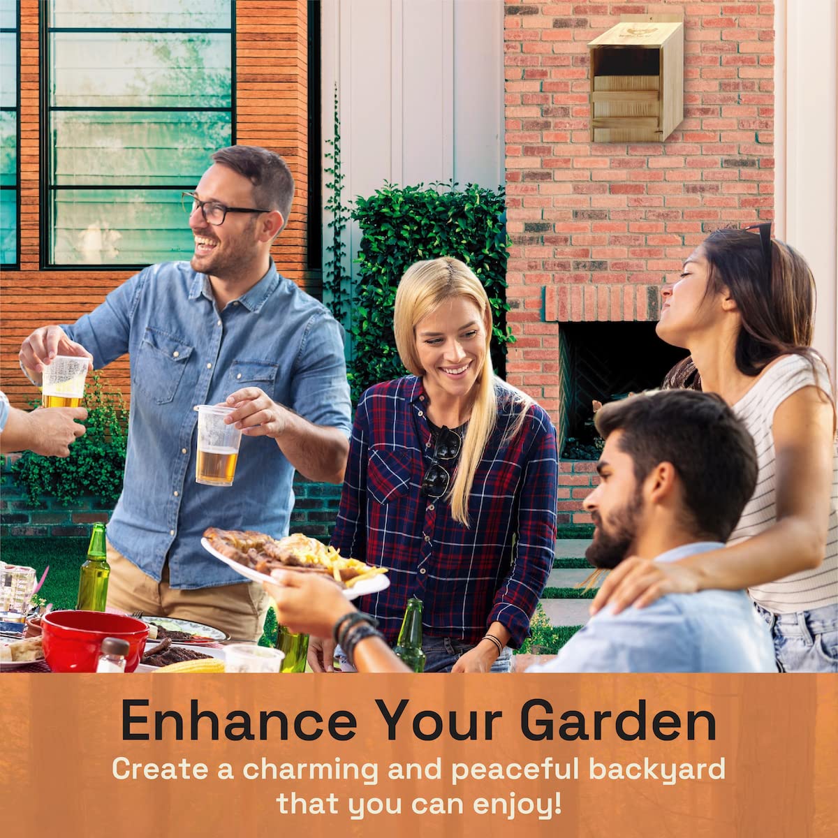 WildYard Owl House with Real Wood - Easy to Hang - Prebuilt Nesting Box for Kestrels - Cedar Shavings & Screws Included WildYard