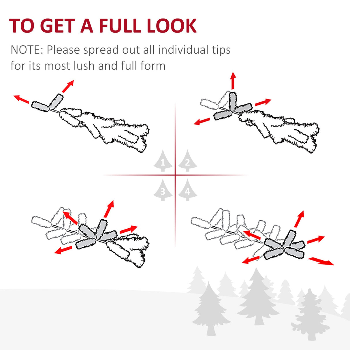 HOMCOM 7' Tall Unlit Slim Fir Artificial Christmas Tree with Realistic Branches, and 865 Tips, Green HOMCOM