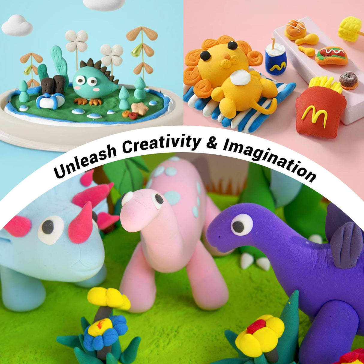 Drawdart Air Dry Clay- 36 Colors Modeling Clay Kit with 3 Sculpting Tools, Safe & Non-Toxic, Magic Foam Clay for Kids and Adults, DIY Molding Clay Gift for Boys and Girls Drawdart