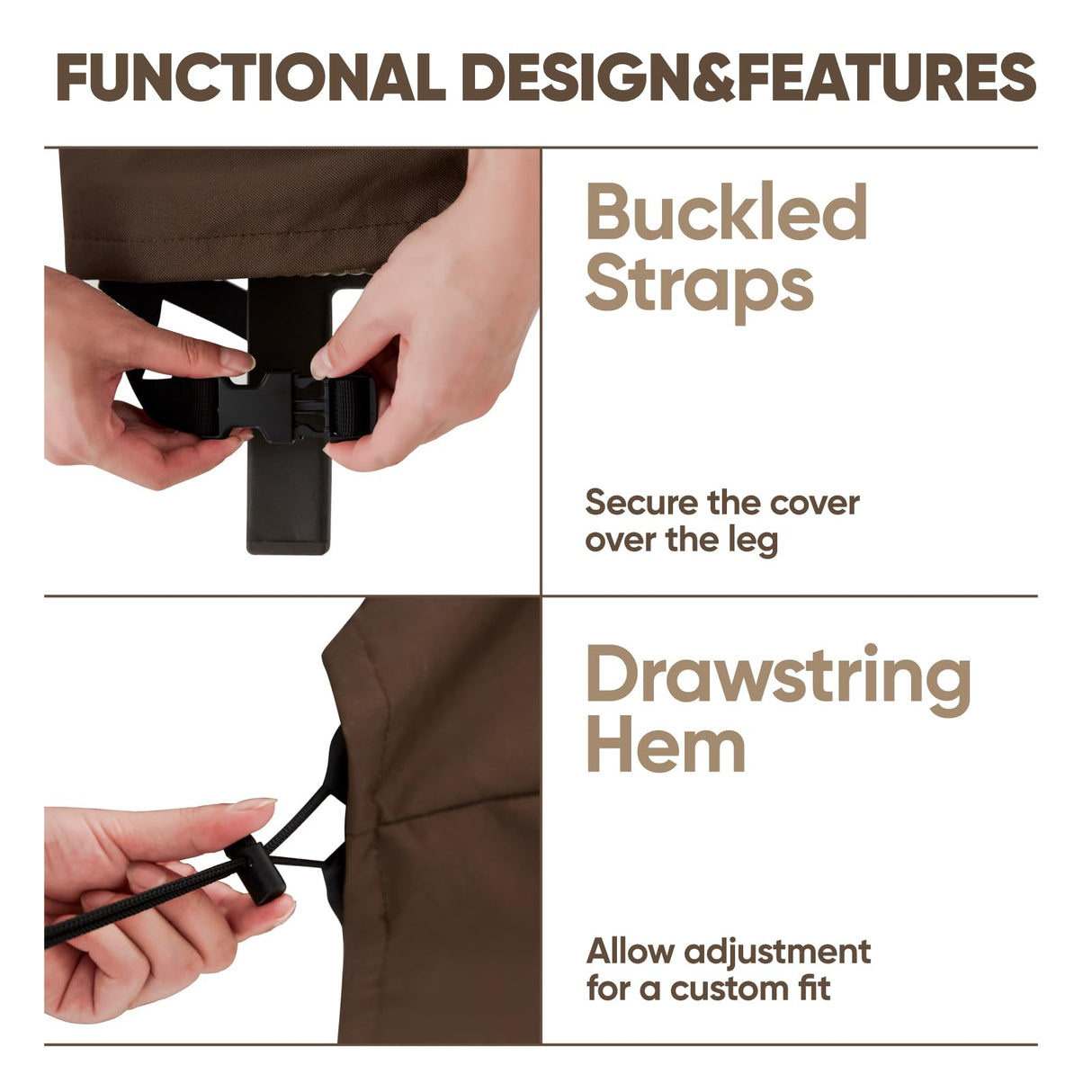 loriano Patio Furniture Cover Set, 4 Piece Outdoor Furniture Cover Waterproof, 600D Heavy Duty Lawn Patio Set Covers loriano