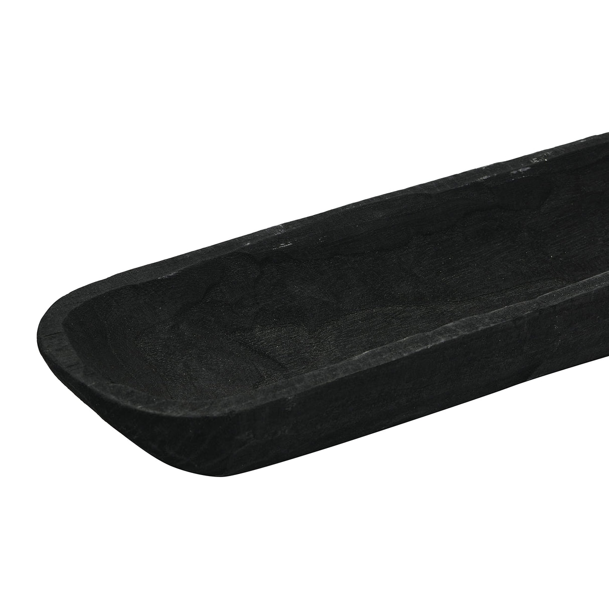 Creative Co-Op Decorative Paulownia Wood Bowl, Black Creative Co-Op