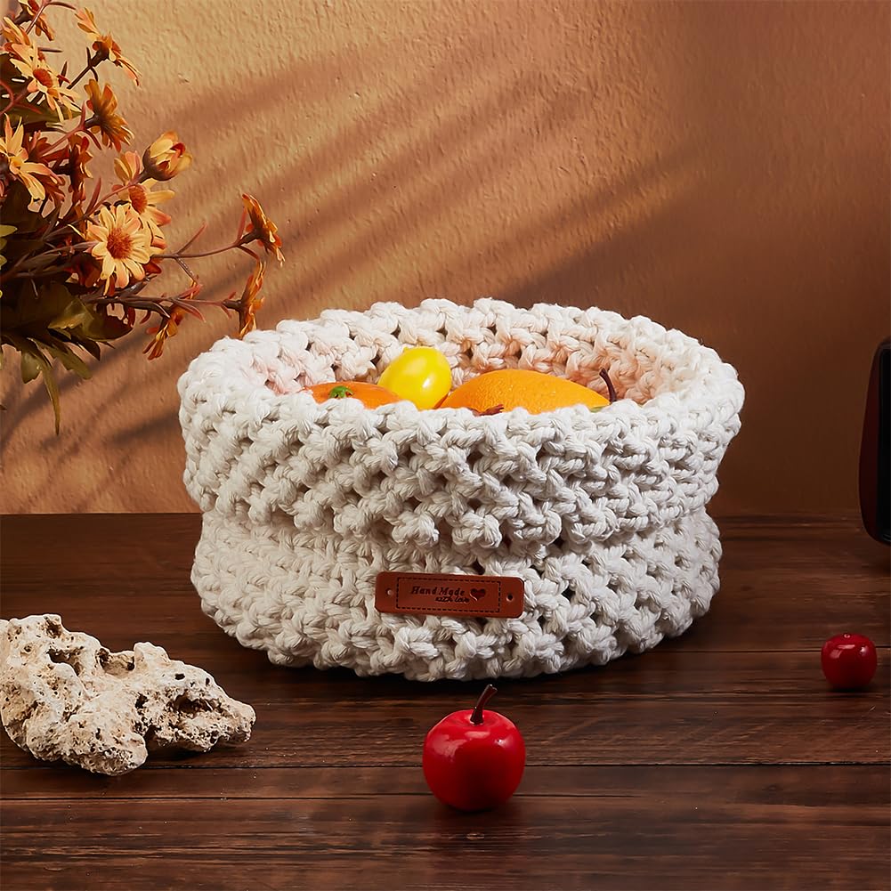 FREEBLOSS Macrame Basket Kit - DIY Macrame Kit with Video Tutorial and 100m Cotton Cord for Storage and Crafting FREEBLOSS