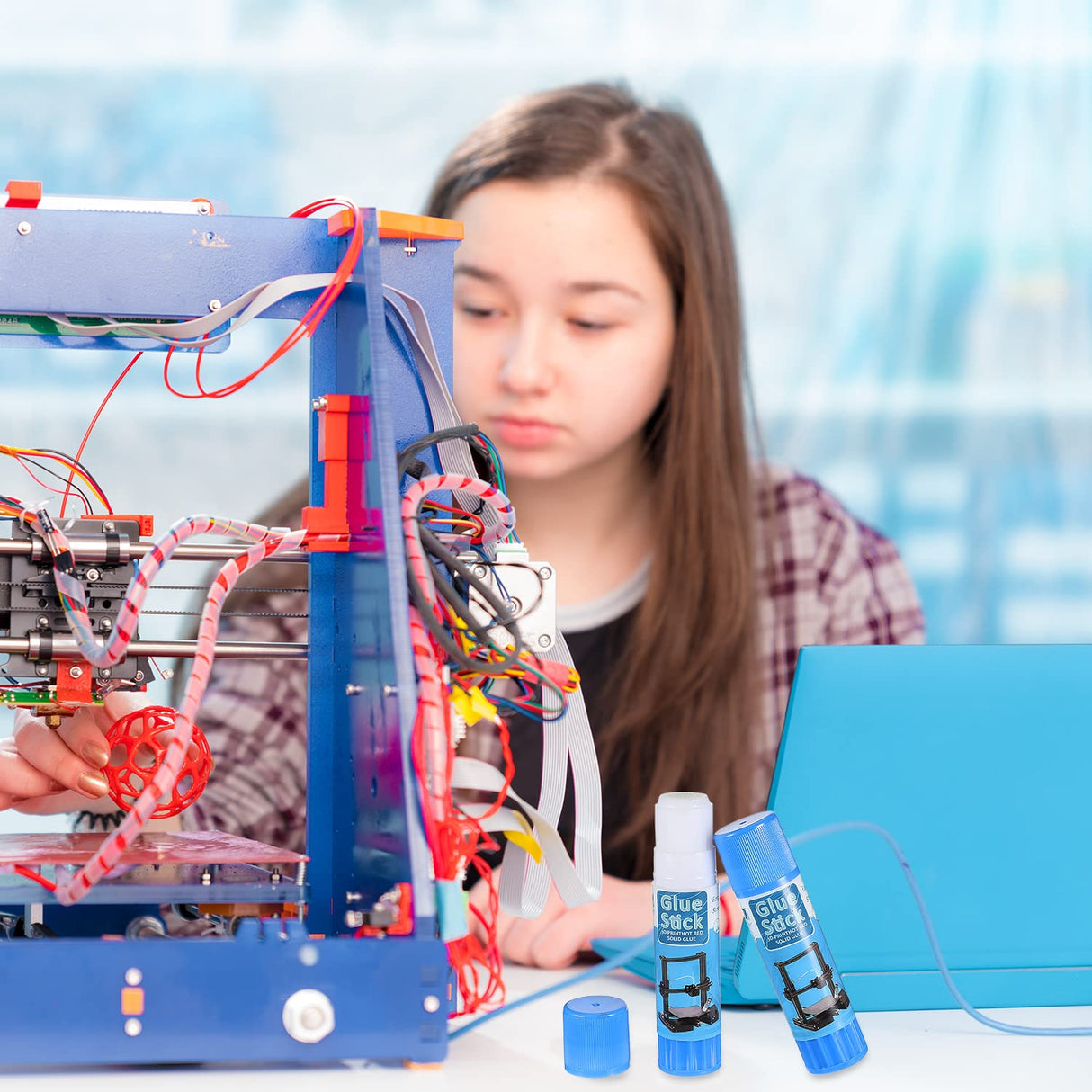 Outus 3D Printer Glue Sticks PVP Solid Glue Sticks for 3D Printer Hot Bed Removing Printing Models(6 Pieces) Outus