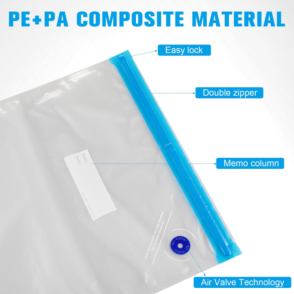 Jetec 70 Pcs 3D Filament Storage Bags Vacuum Bag Kit, Include 50 Reusable Vacuum Seal Bags 30 x 34 cm 3D Printer Filament Bags and 20 Cobalt Free Humidity Indicator Card for Keeping Filament Dry Jetec