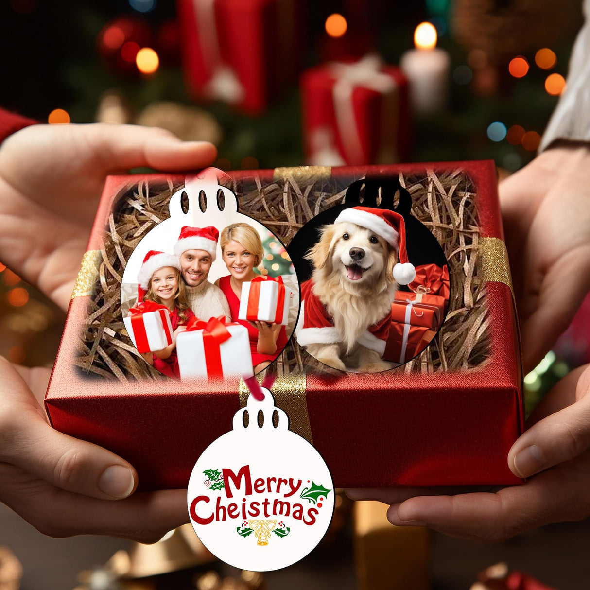 27 PCS Sublimation Christmas Ornaments Blanks MDF Bulk Double Sided Heat Transfer Sublimation Memorial Christmas Ornament Sublimation Blanks Products (Unfinished Round) AiDiYGECO