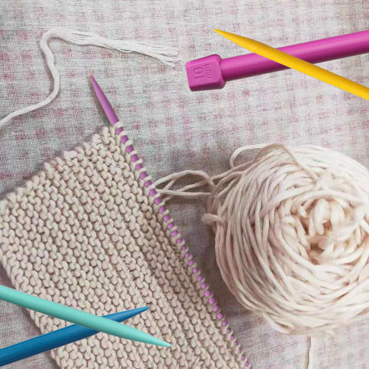 ITROLLE Knitting Needle 14PCS 4mm 5mm 6mm 7mm 8mm 9mm 10mm Colourful Single Pointed Knitting Straight Pins ITROLLE