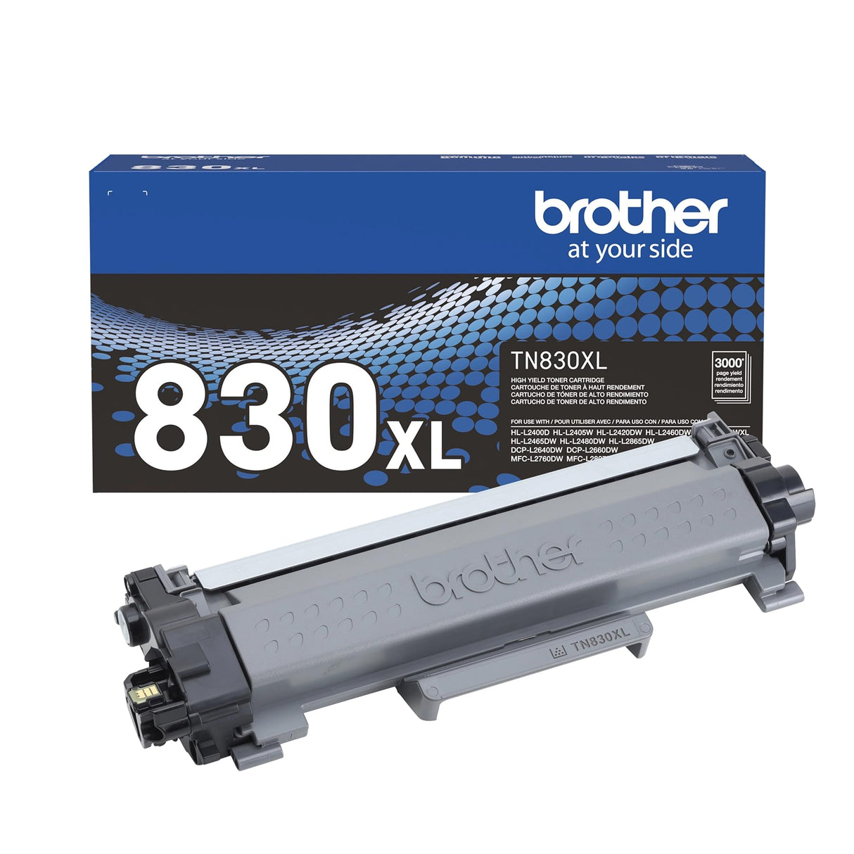 Brother Genuine TN830XL Black High Yield Printer Toner Cartridge - Print up to 3,000 Pages(1) Brother