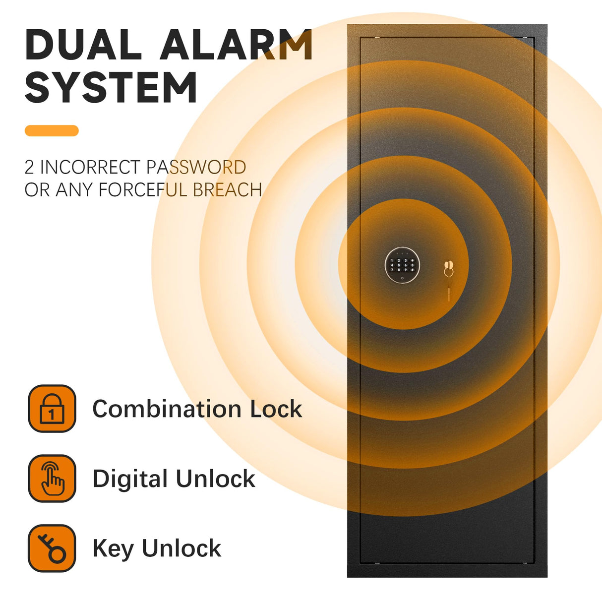 Greenvelly 10-14 Gun Safe for Rifles and Pistols,Quick Release Fireproof Gun Safe with Adjustable Shelves and Pockets,Locking Large Gun Cabinet with Rifle Rack for Home and Shotgun Greenvelly