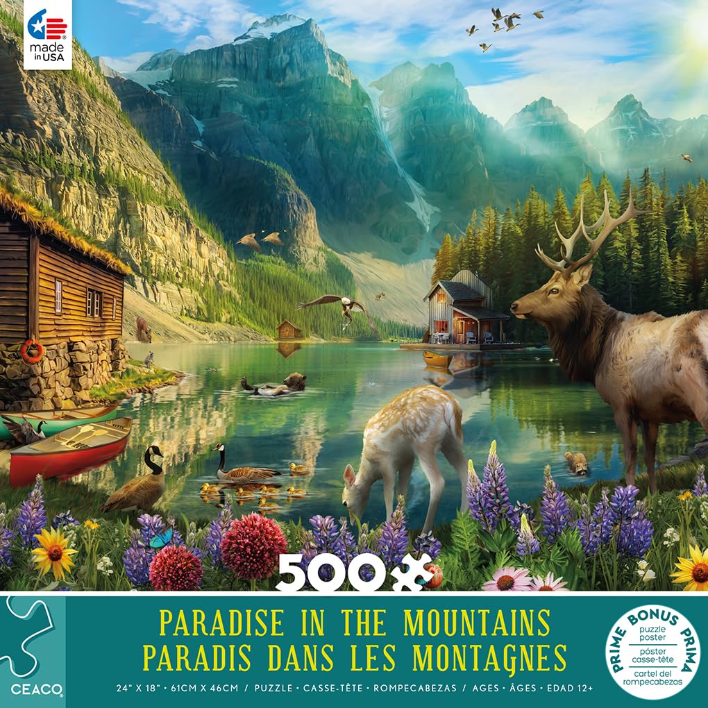 Ceaco - Paradise in The Mountains - 500 Piece Jigsaw Puzzle Ceaco