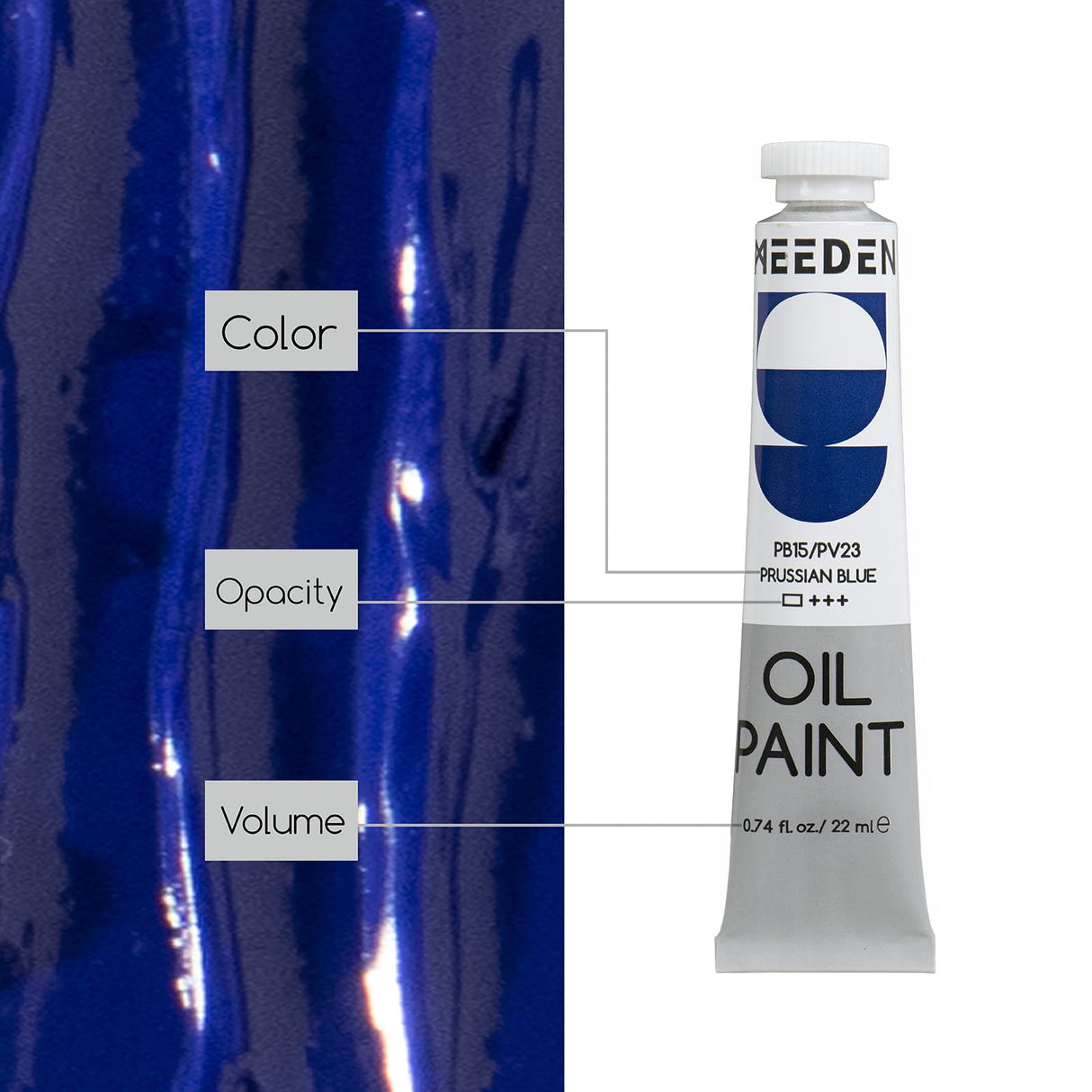 MEEDEN Oil Paint Set, Non-Toxic 24 x 22ml/0.74oz Oil Paints for Canvas Painting MEEDEN