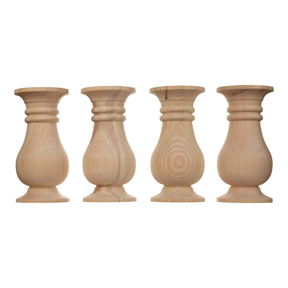 CAROLINA LEG CO. Balustrade Coffee Table Legs - Pine Furniture Legs - Set of 4 - Dimensions: 5" x 10" CAROLINA LEG CO.