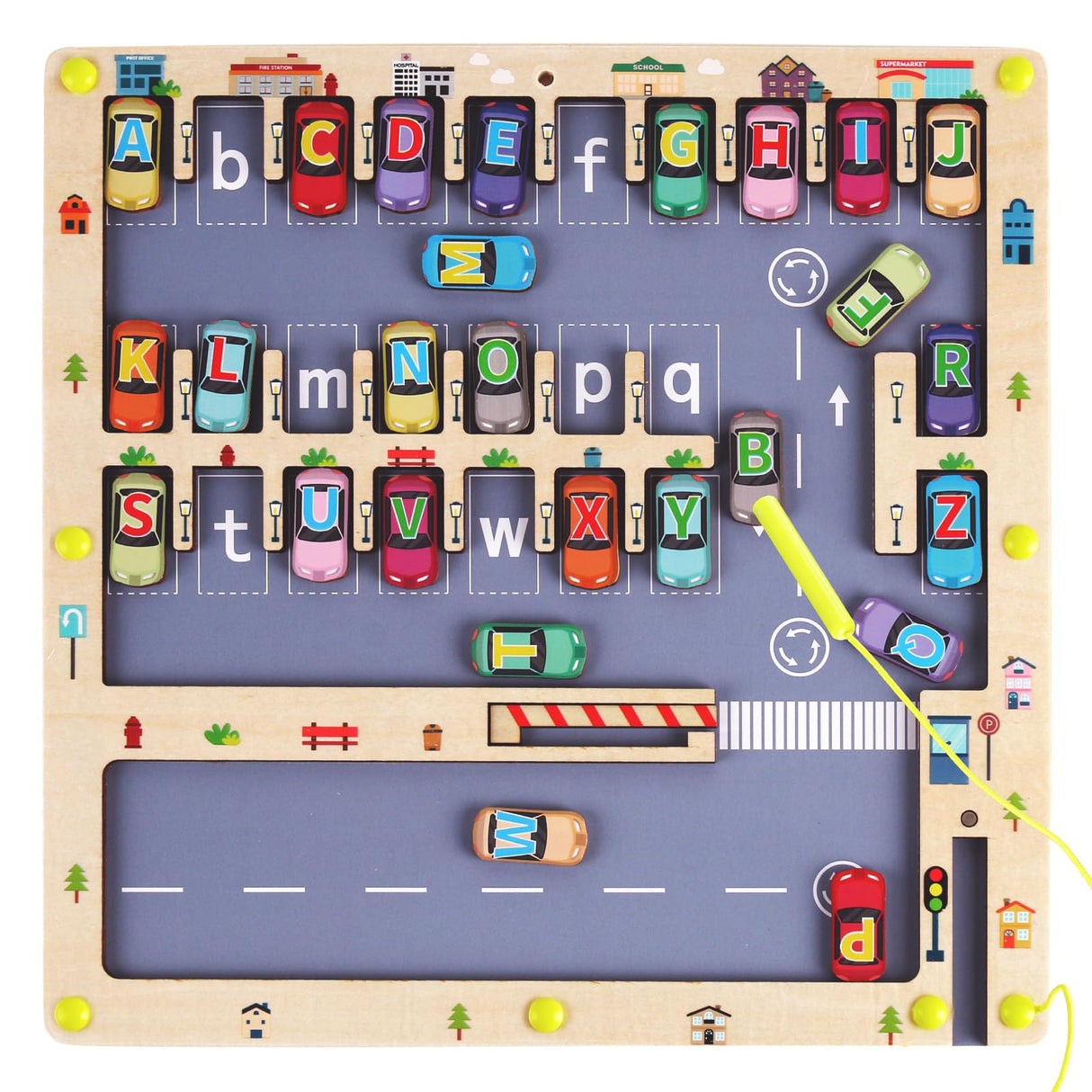 Magnetic Alphabet Maze Letter Puzzle for Fun Learning, Montessori Educational Toy for 3 4 5 Year Old Boys and Girls, Fine Motor Skills Development and Sensory Play NASHRIO