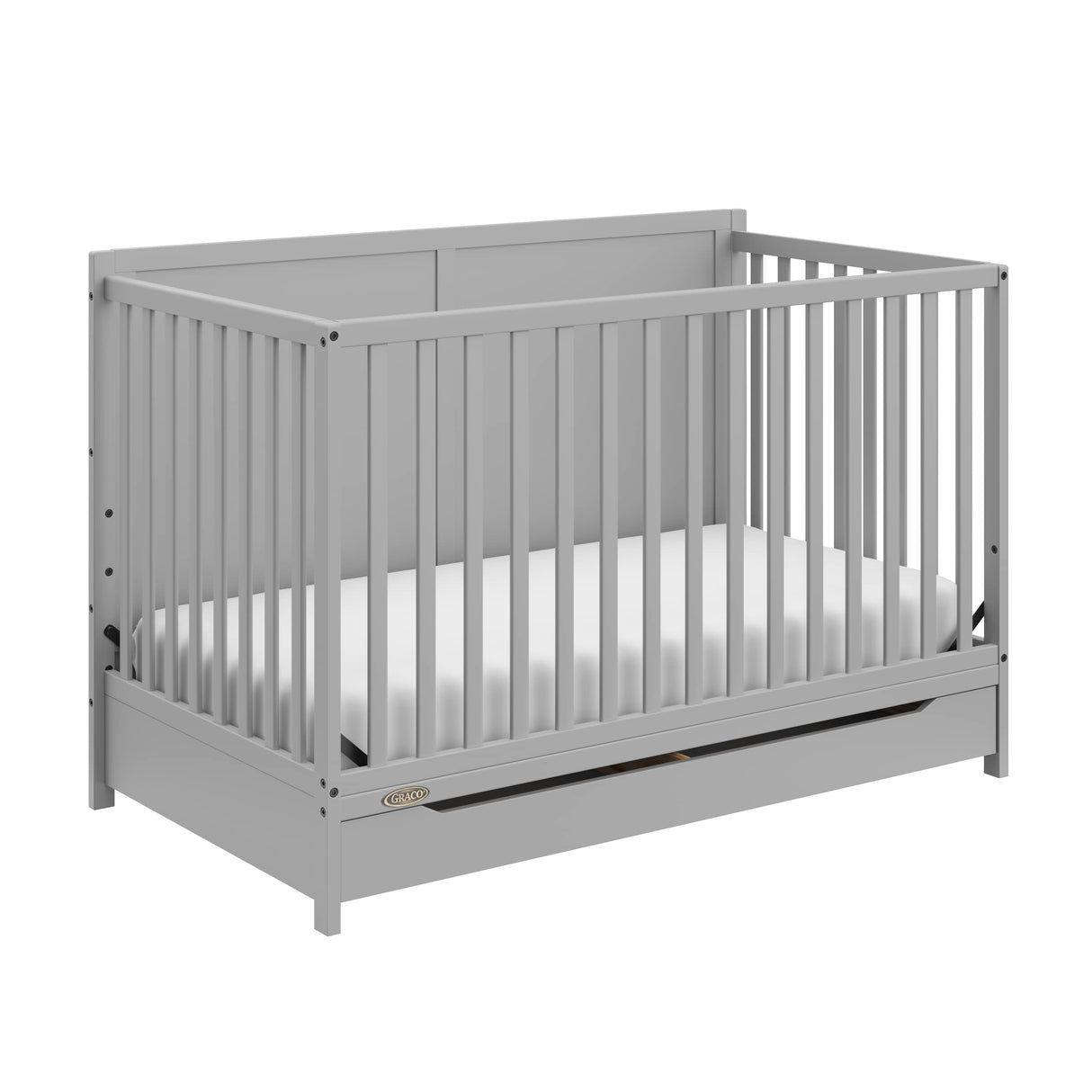 Graco Melrose 5-in-1 Convertible Crib with Drawer (Pebble Gray) Graco