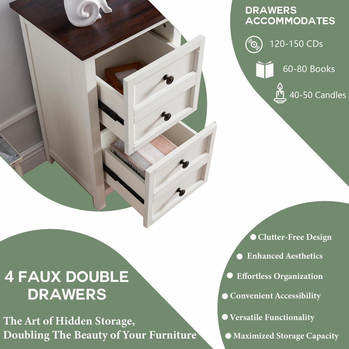 IFGET Fireplace TV Stand for TVs up to 80 Inches with 36" Electric Fireplace, 31" Farmhouse Tall Entertainment Center w/Drawer & Adjustable Shelves, Large Media Console for Living Room, 70inch White IFGET