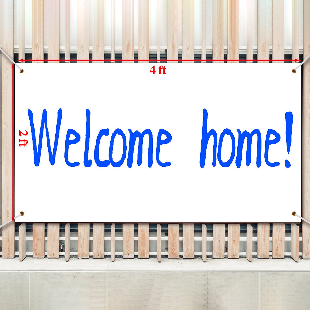 Large Banners and Signs Blank Banner Polyester Oxford Cloth Sublimation Banner with Hanging Rope for Indoor Wall Outdoor Easy Hang Signs DIY Banner Signs for Business Office (White,2 x 4 Feet) Zonon