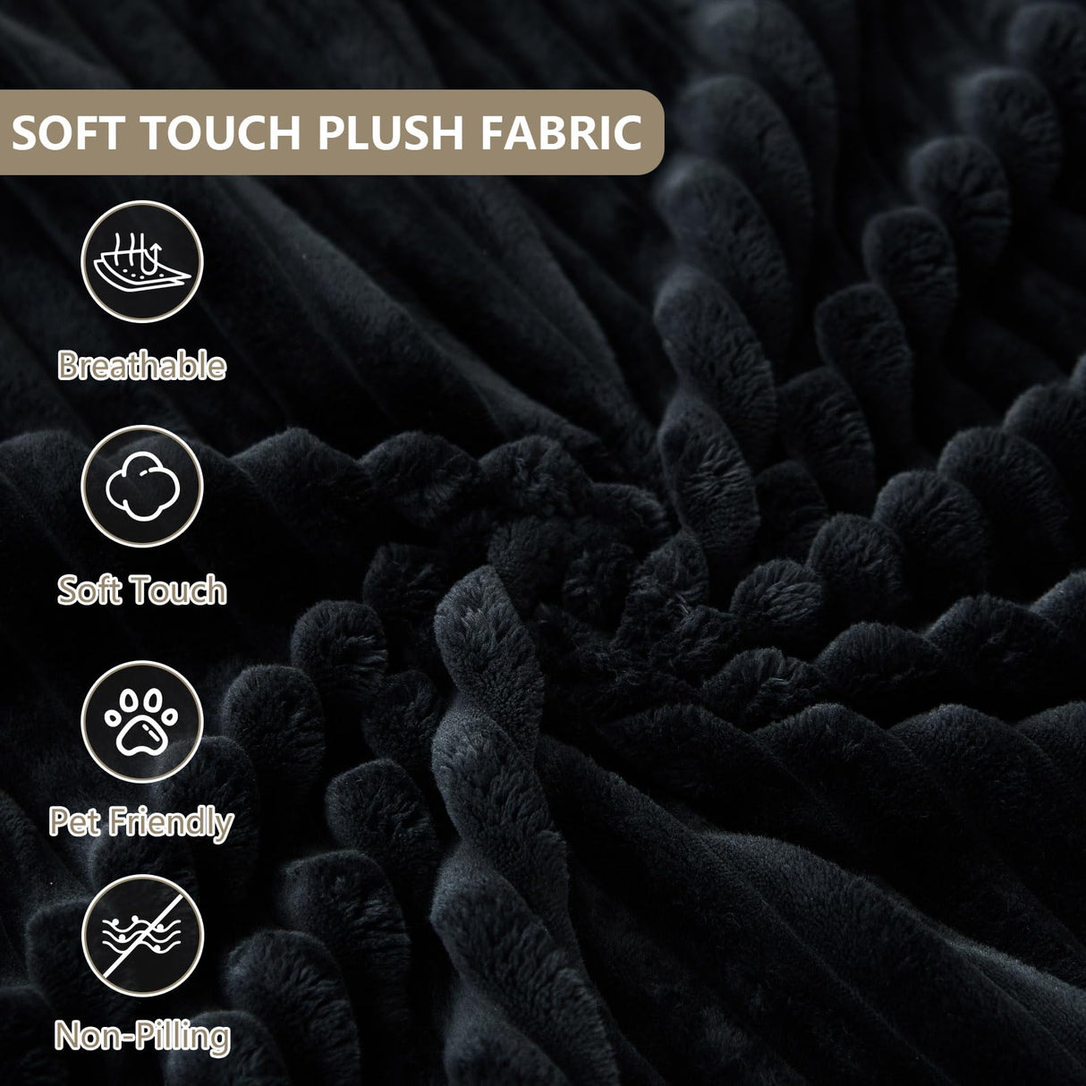 HZANHY 63" Loveseat Sofa, Boneless Loveseats for Living Room, No Assembly Required Corduroy Love Seat for Small Spaces, Bedroom, Apartment, Office, Black HZANHY