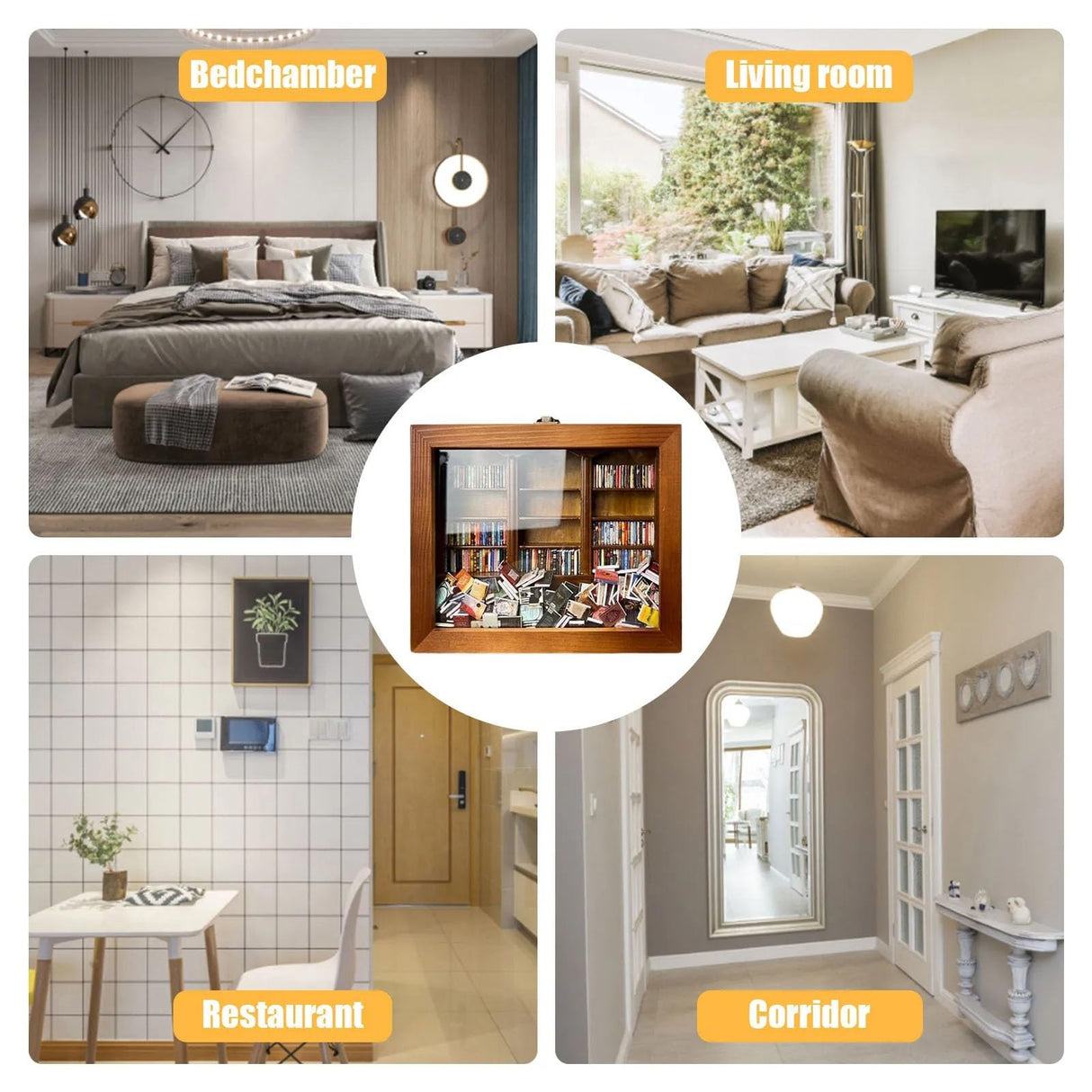 Anxiety Relief Shake Bookshelf – Charming Wooden Miniature Bookcase for Stress-Free Organisation SinSed