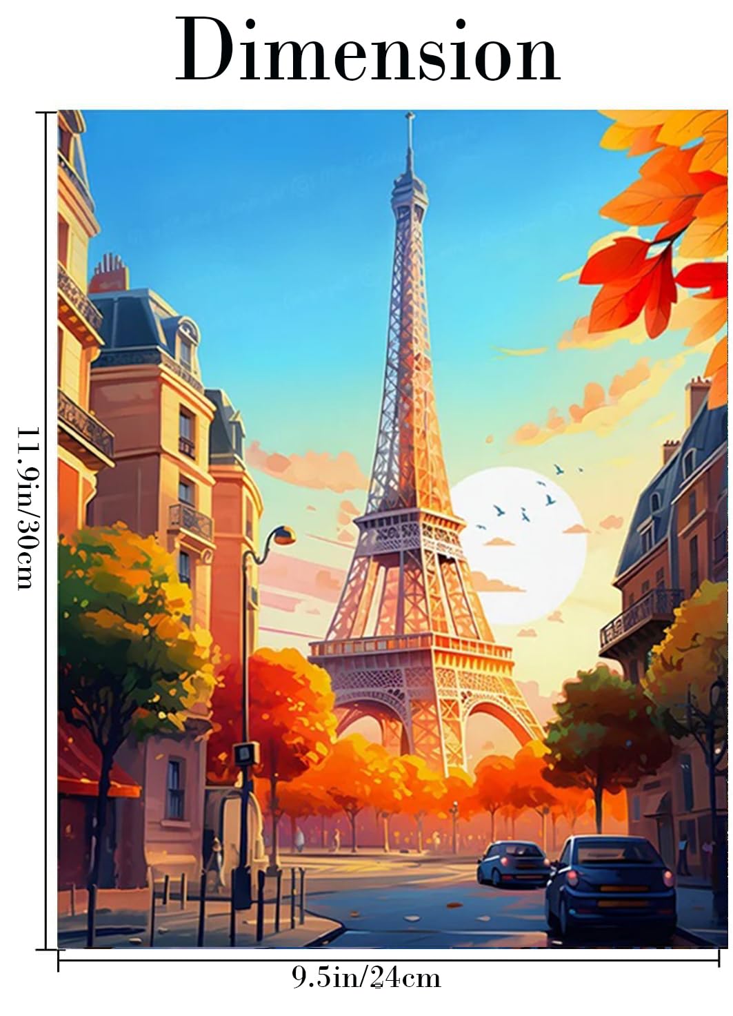 Tiwabb 6Packs Landscape Paint by Numbers Kit for Adults Beginner,Famous Buildings Easy Adult Paint by Number Kits on Canvas DIY Painting for Beginners Art by Numbers Home Wall Decor 10x12 Inch Tiwabb