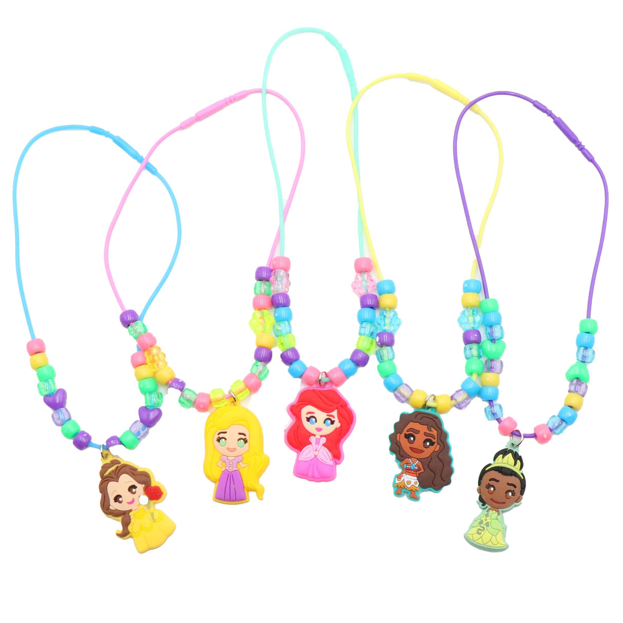 Disney Princess Necklace Activity, 160-Piece Jewelry Making Kit, Preschool Arts and Crafts, Kids Toys for Ages 3 Up Tara Toys