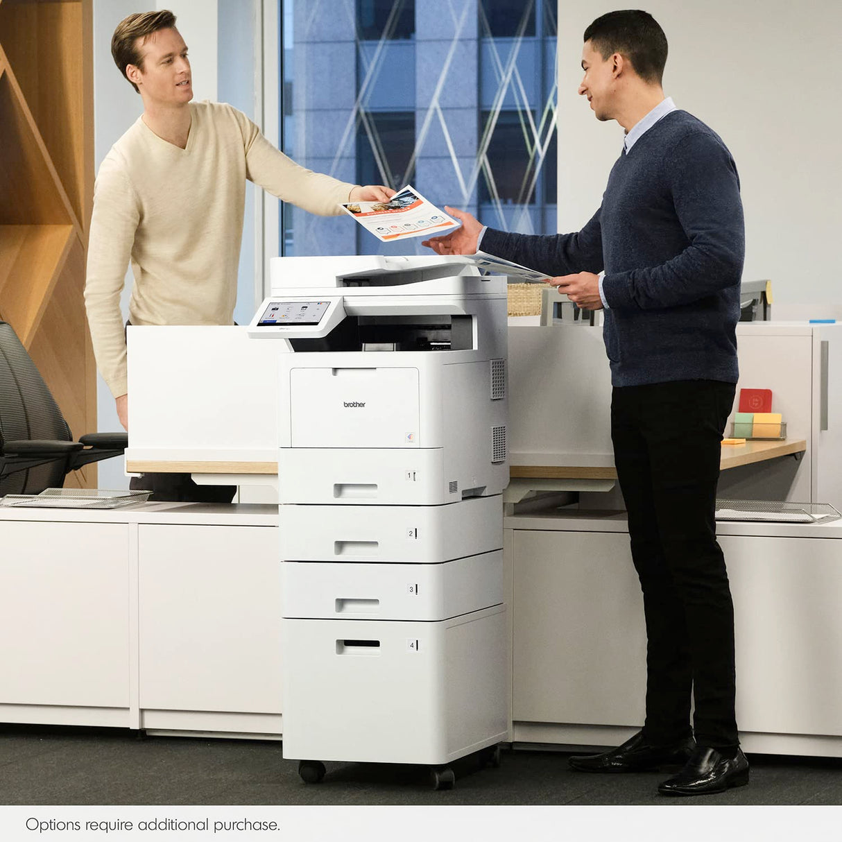 Brother MFC‐L9610CDN Enterprise Color Laser All‐in‐One Printer with Fast Printing, Large Paper Capacity, and Advanced Security Features, White Brother