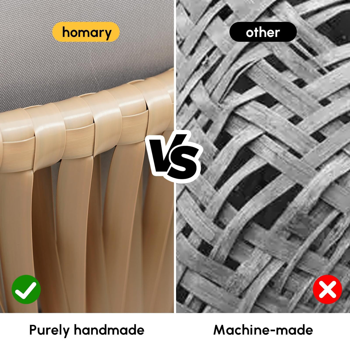 homary Rattan Patio Outdoor Daybed, Rattan Day Bed with Cushion Pillow & Aluminum Frame Sunbed Sofa Set Patio Loveseat,Gray homary