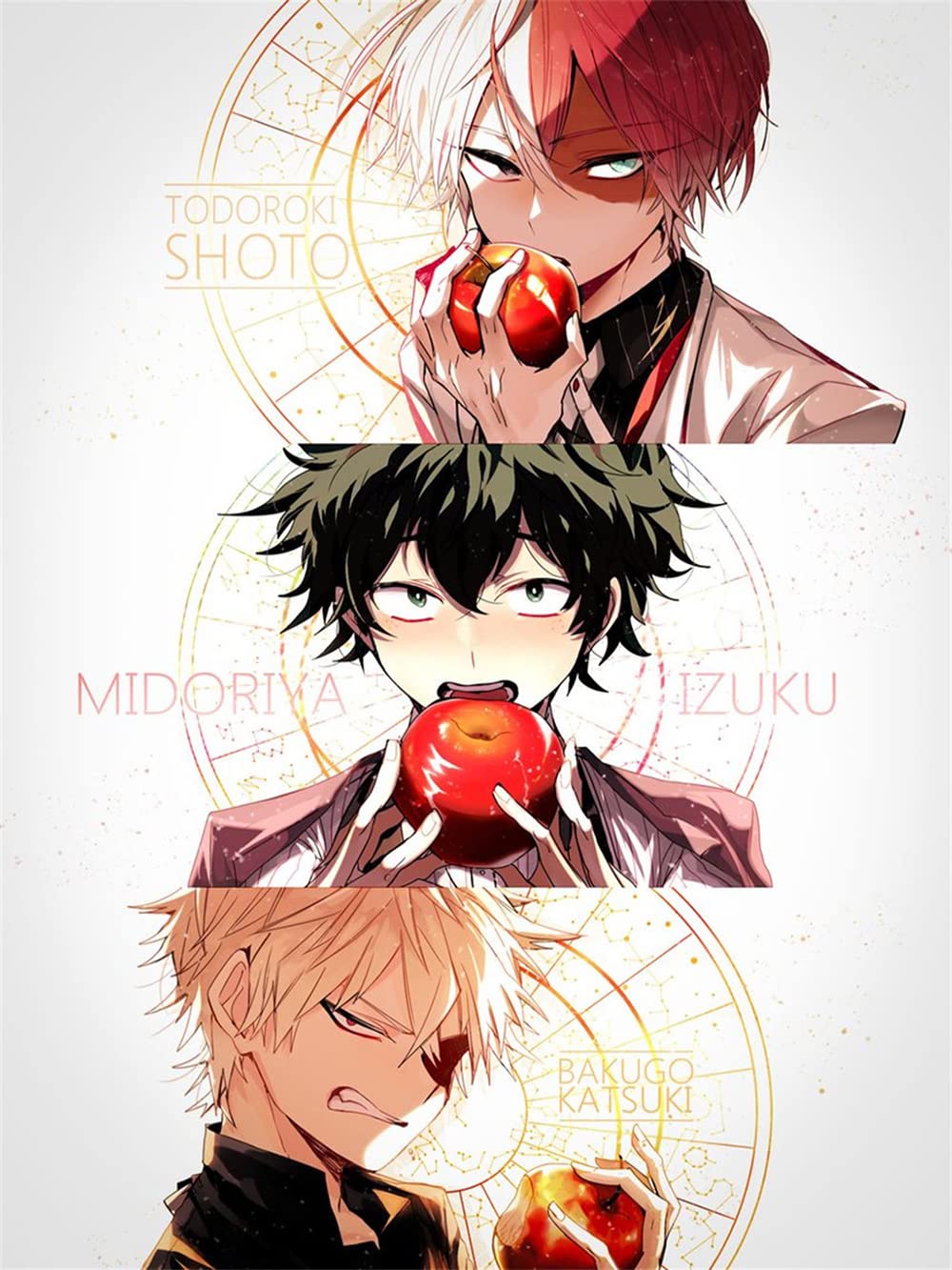 DIY 5D Diamond Painting Anime by Number Kits Full Drills for Adults, Cross Stitch Crystal Rhinestone Embroidery Pictures Arts Craft for Home Wall Decor Gift.(M-H-A-95-30X40) vodwml