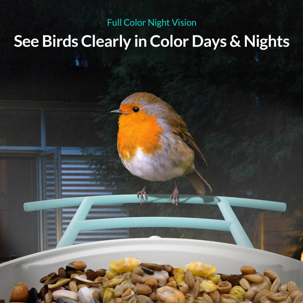 NETVUE Birdfy Smart Bird Feeder with Camera - Auto Capture & Identify 6000+ Species, Free AI Forever, Ideal Gift for Birdwatching and Bird Lovers NETVUE
