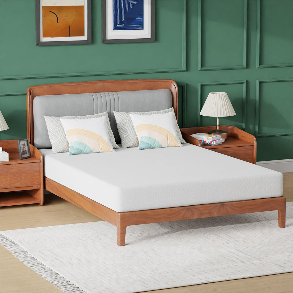 PayLessHere 8 Inch Queen Gel Memory Foam Mattress Fiberglass Free/CertiPUR-US Certified/Bed-in-a-Box/Cool Sleep & Comfy Support PayLessHere