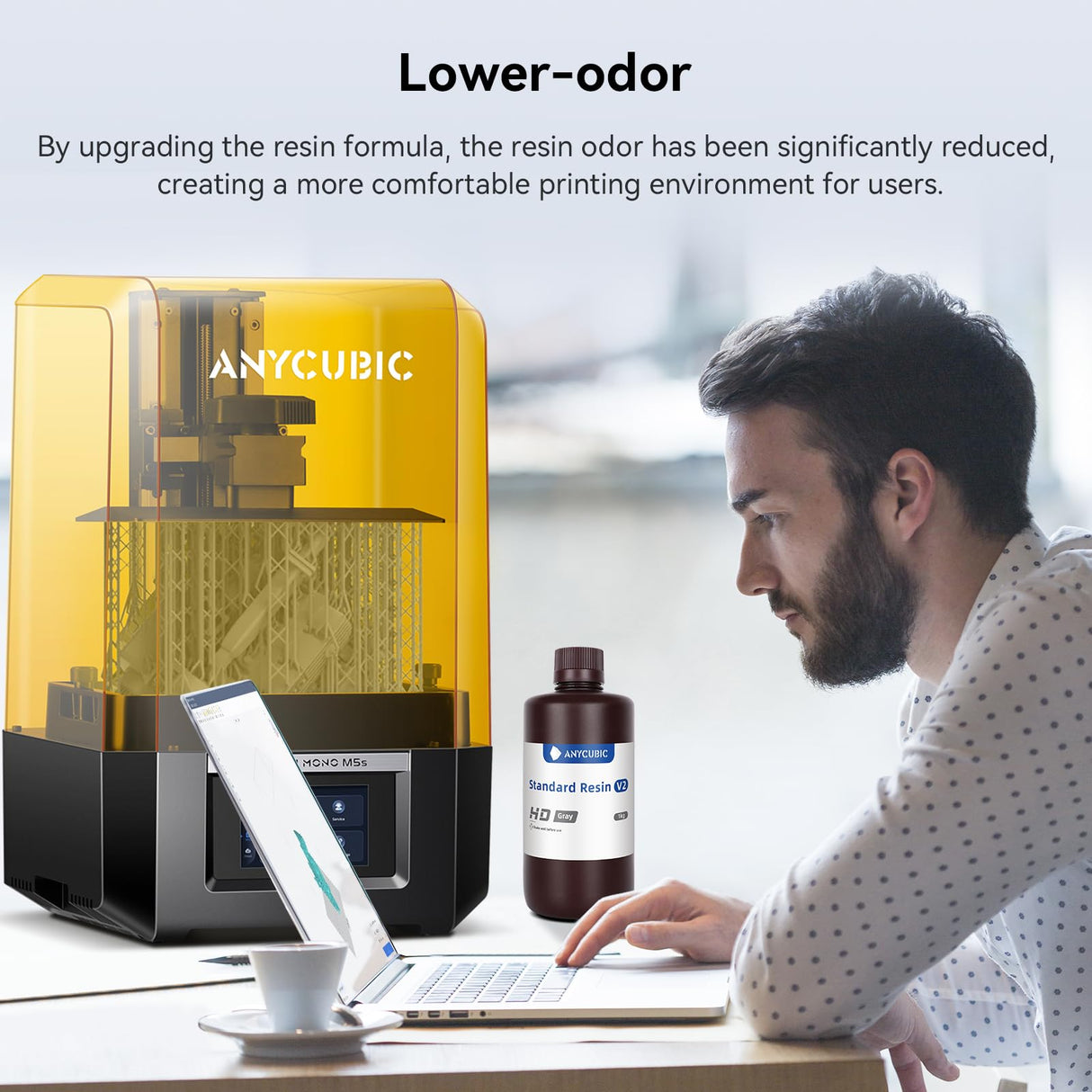 ANYCUBIC Wash and Cure 3.0 + ANYCUBIC Standard Resin V2 Grey 1kg 3D Printer Resin ANYCUBIC