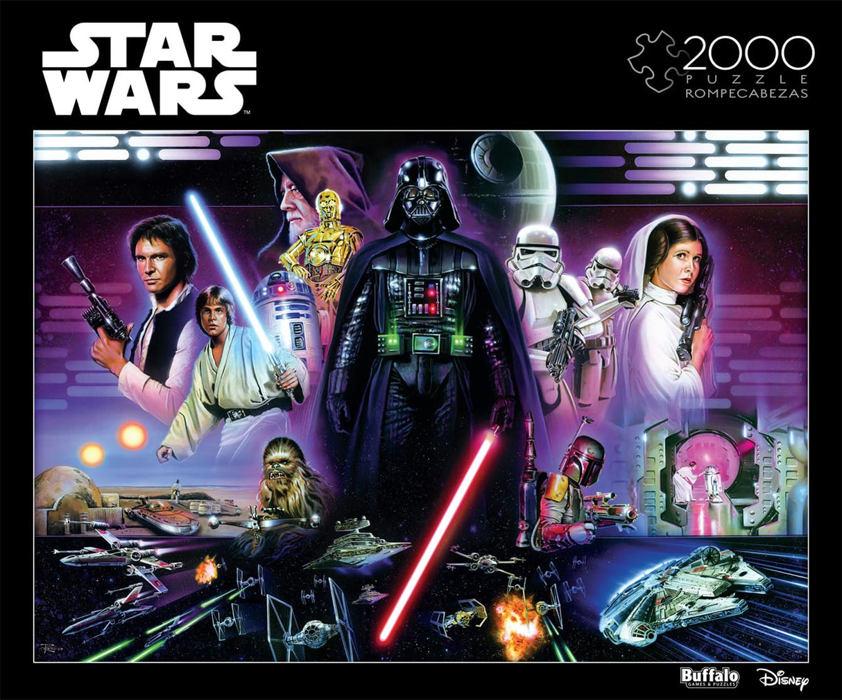 Buffalo Games - Star Wars - Don’t Underestimate The Force - 2000 Piece Jigsaw Puzzle for Adults -Challenging Puzzle Perfect for Game Nights - Finished Size is 38.50 x 26.50 Buffalo Games