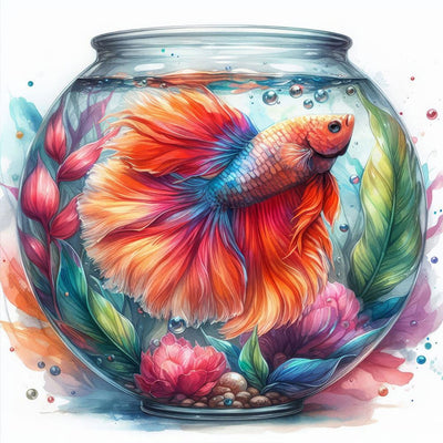 Acudotr Goldfish Diamond Painting Kits for Adults, 5D DIY Diamond Art Kits for Beginners, Full Drill Diamond Painting Kits for Home Wall Decor, 12x12 Inch