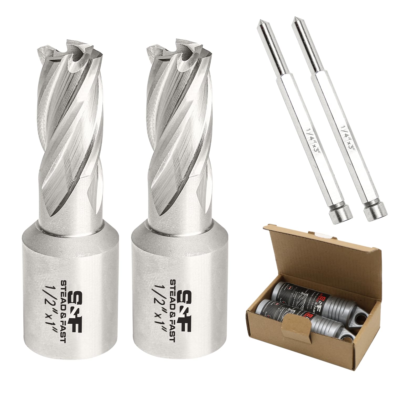 S&F Punktschweißschneider-Set - 7 Fräser, 3/8 Zoll Gewindeschaft, Schnitttiefe 1/4 Zoll - Für Handbohrer, Metallbleche & Karosseriearbeiten