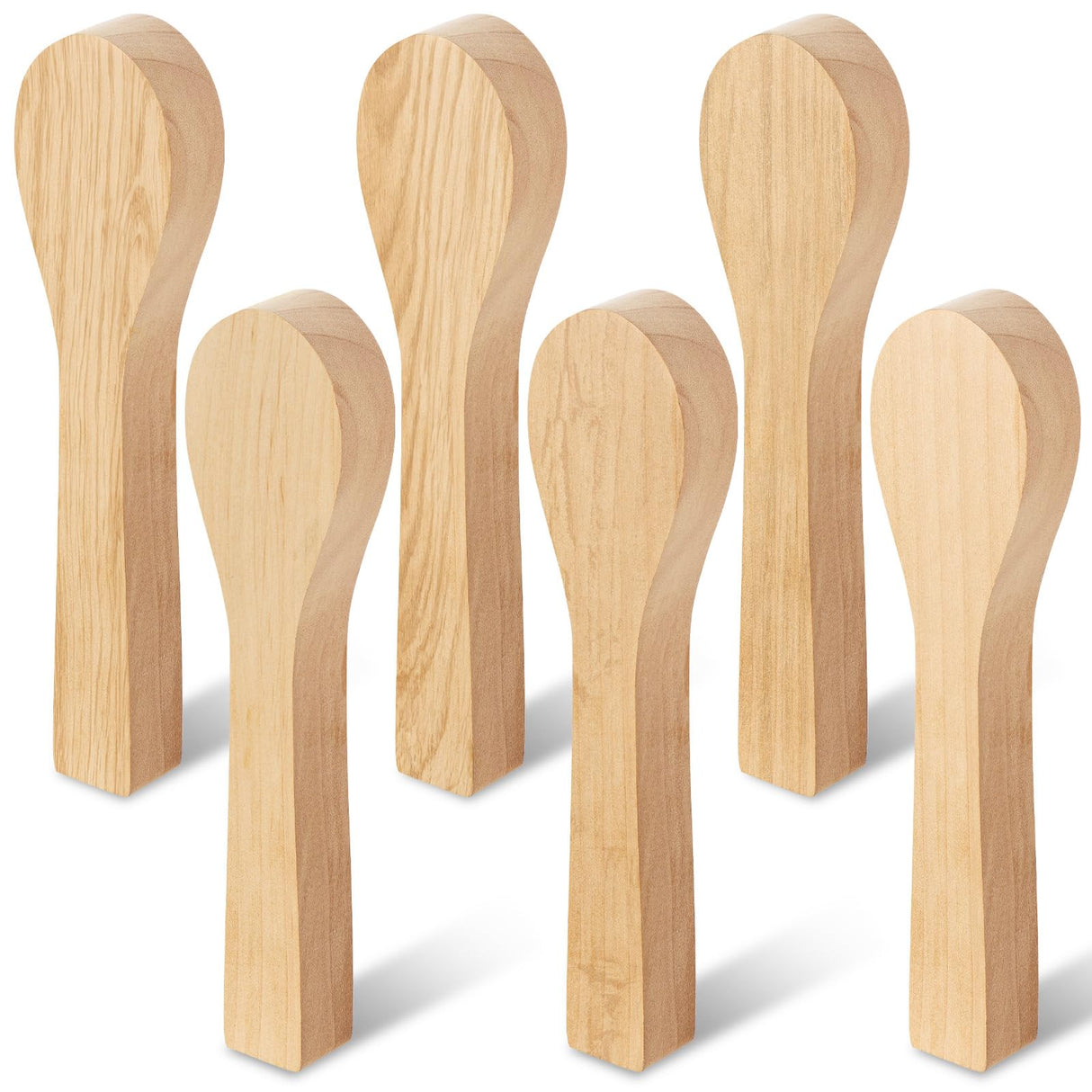 6Pcs Wood Carving Spoon Blank, Unfinished Wood Carving Spoon, 6.5IN, Blanks Carving Wood for Handicraft Enthusiasts ZMLTLMG