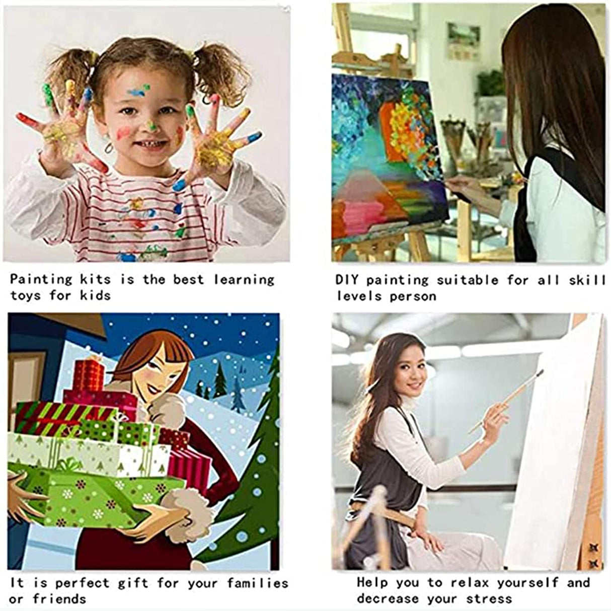 Tucocoo Monkey Flowers Paint by Numbers Kits 16x20 inch Canvas DIY Oil Painting for Adults with Brushes and Acrylic Pigment - Cute Animal Close-up Picture for Home Decor Gifts (Without Frame) Tucocoo