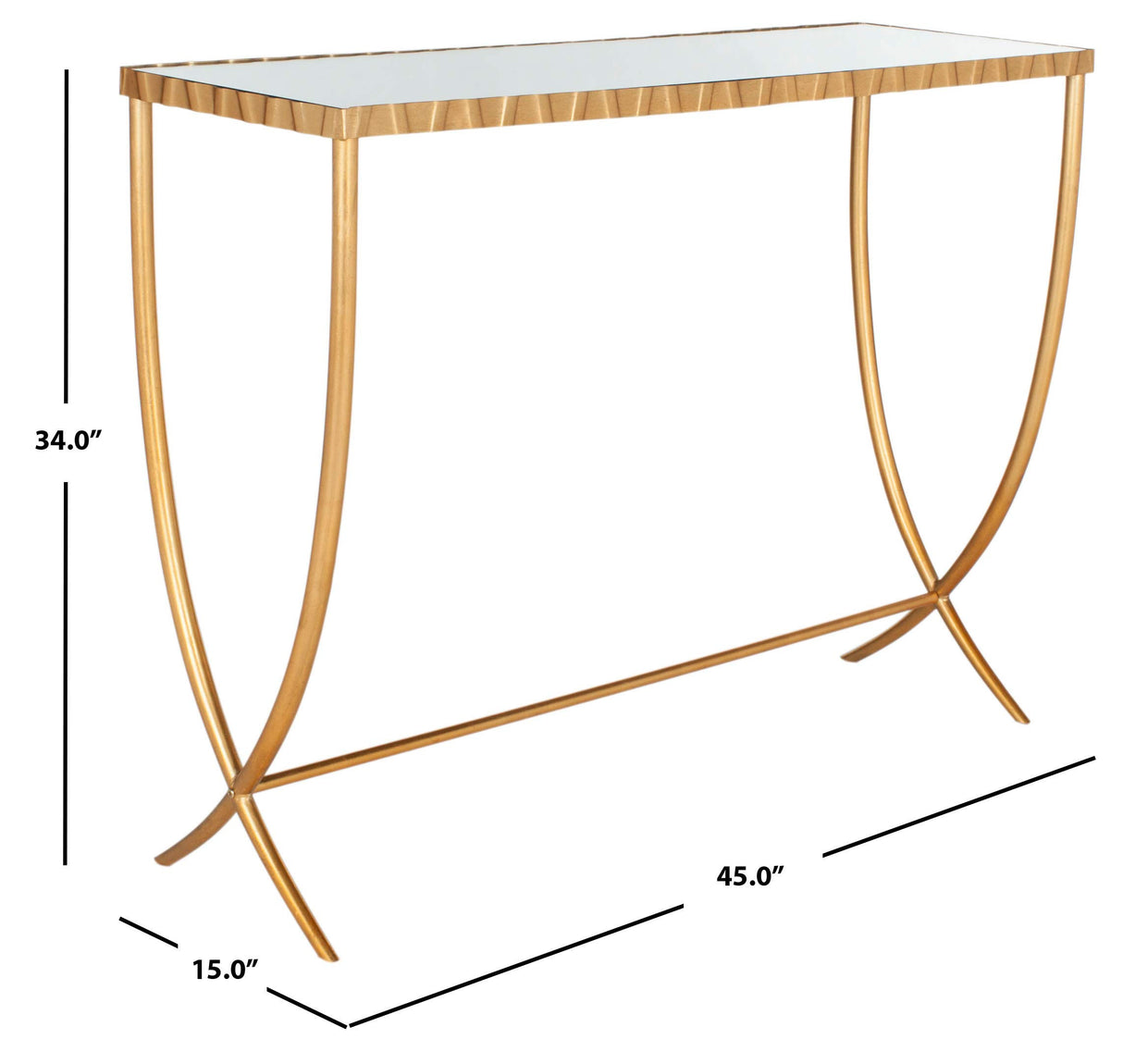 Safavieh Home Collection Princess Mirror Top Console Table, Gold Safavieh