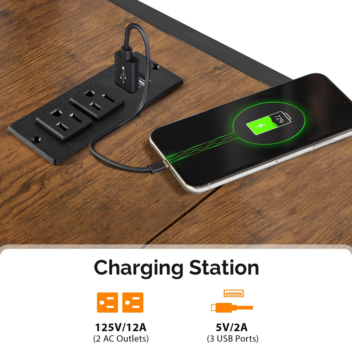 VINGLI Twin Metal Loft Bed Frame with L-Shaped Desk, Charging Station, LED Lights, Storage Shelve & Drawers, Safety Guardrail & Ladder, Bunk Bed for Kids, Teens & Adults, No Box Spring Needed, Black VINGLI