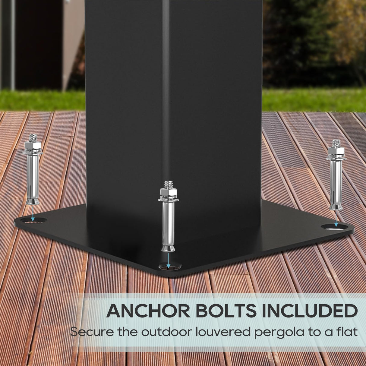 LVUYOYO Outdoor Louvered Pergola 10' x 20', Aluminum Patio Pergola with Adjustable Roof, Sun Shade Shelter Metal Gazebo for Backyard, Garden, Deck(Black) LVUYOYO