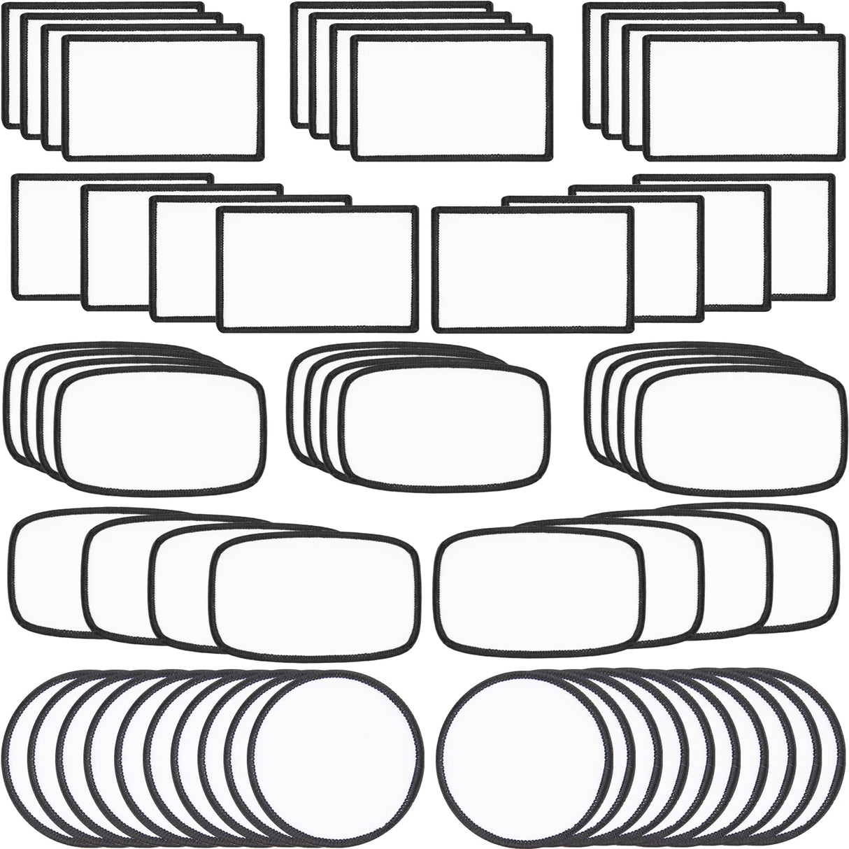 60 PCs Sublimation Patches - Iron On Blank Patches for DIY Crafts Hats Caps Backpack Uniforms Gadjica