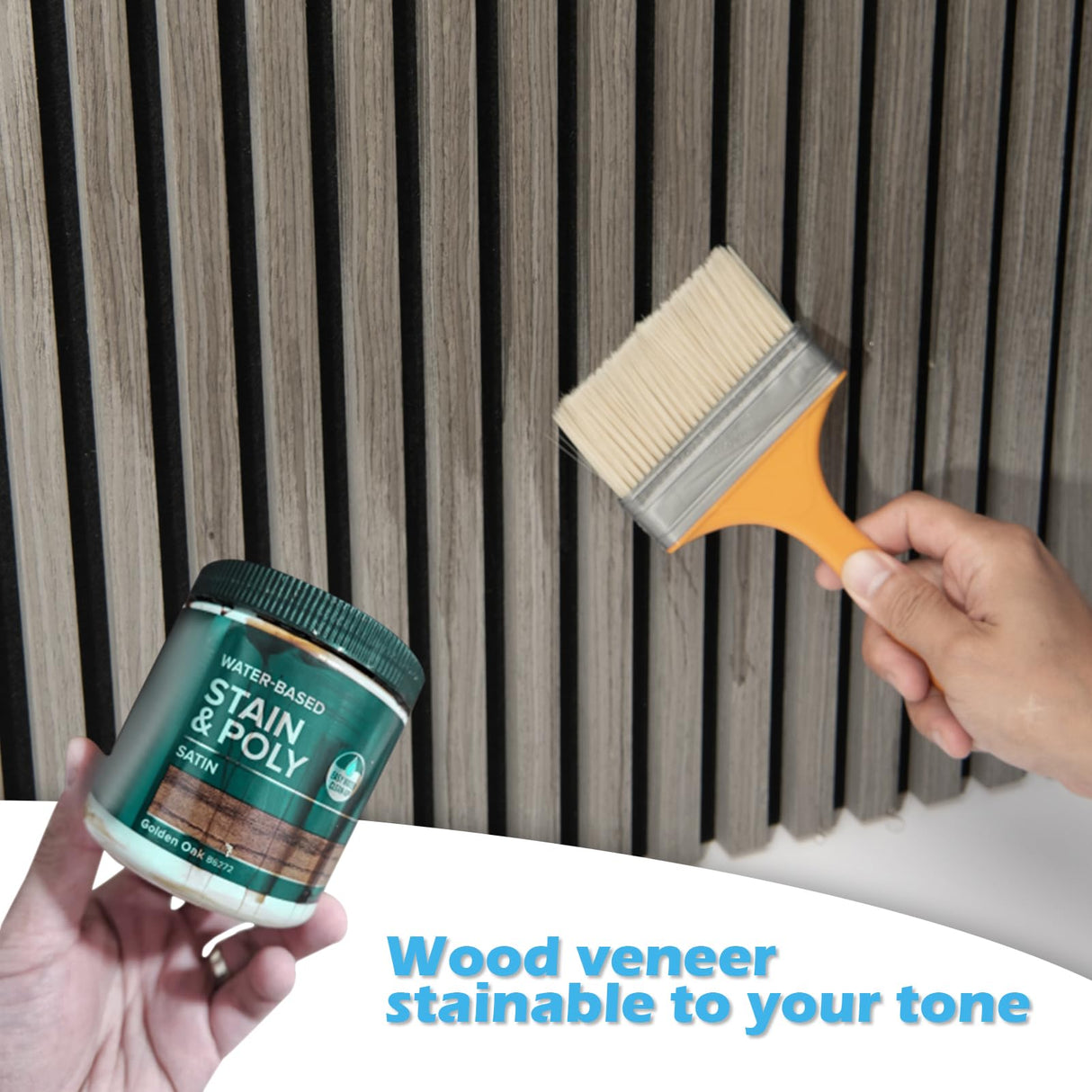 Art3d 2-Pack 48" x 24" Acoustic Wood Panels for Wall, Soundproof Wood Slat Panel for Wall and Ceiling, 3D Fluted Sound Absorbing Paneling for Interior Wall Decor, Living Room, Bedroom - Smoky Oak Art3d