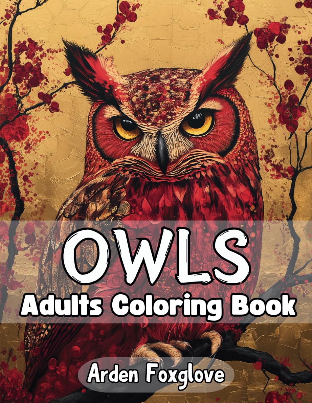 Owls Coloring Book for Adults: A Coloring Adventure of Feathers and Fantasy, Large Print with 50 Unique Designs for Mindfulness and Stress Relief Majosta