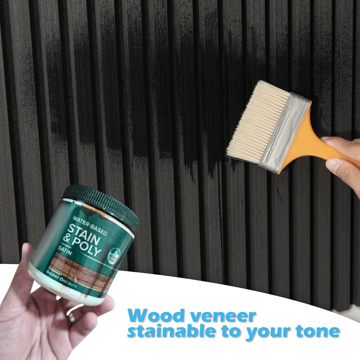 Art3d 2-Pack 108" x 12" Acoustic Wood Panels for Wall, Soundproof Wood Slat Panel for Wall and Ceiling, 3D Fluted Sound Absorbing Paneling for Interior Wall Decor, Living Room, Bedroom - Blackwood Art3d