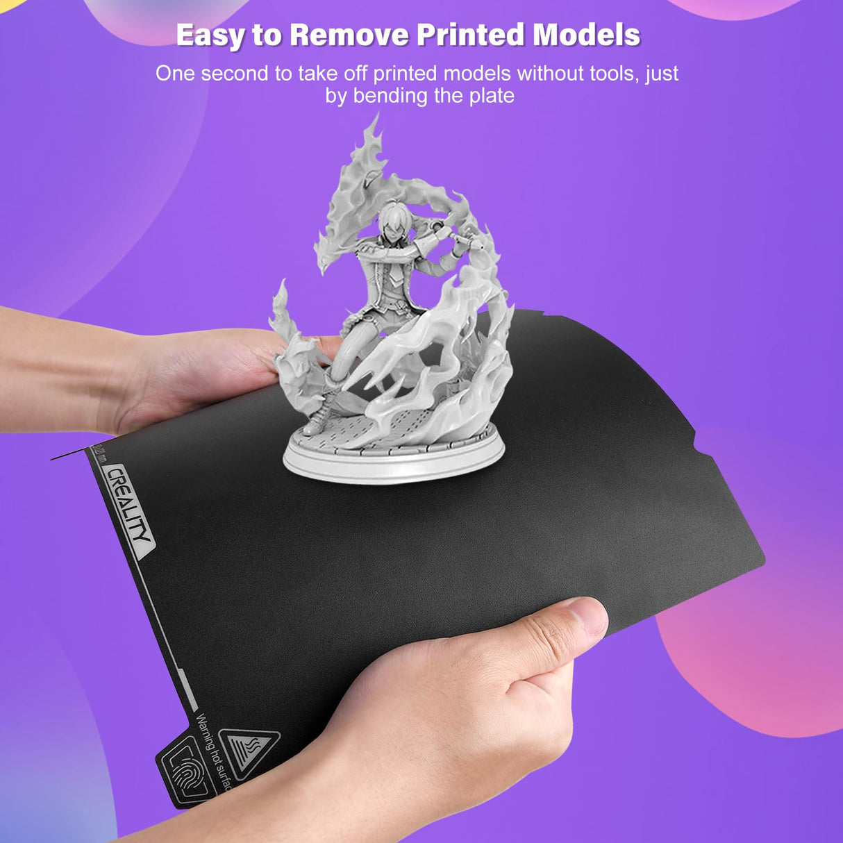 Creality Official Ender 3 V3 SE Build Plate Spring Steel Platform Plate Kit Textured PEI Sheet 235x235mm for Ender 3 Pro/Ender 5 Pro/Ender-3 S1 Pro/Ender-3 V2 Neo/Ender-3 V3 KE//K1/K1C 3D Printer Creality