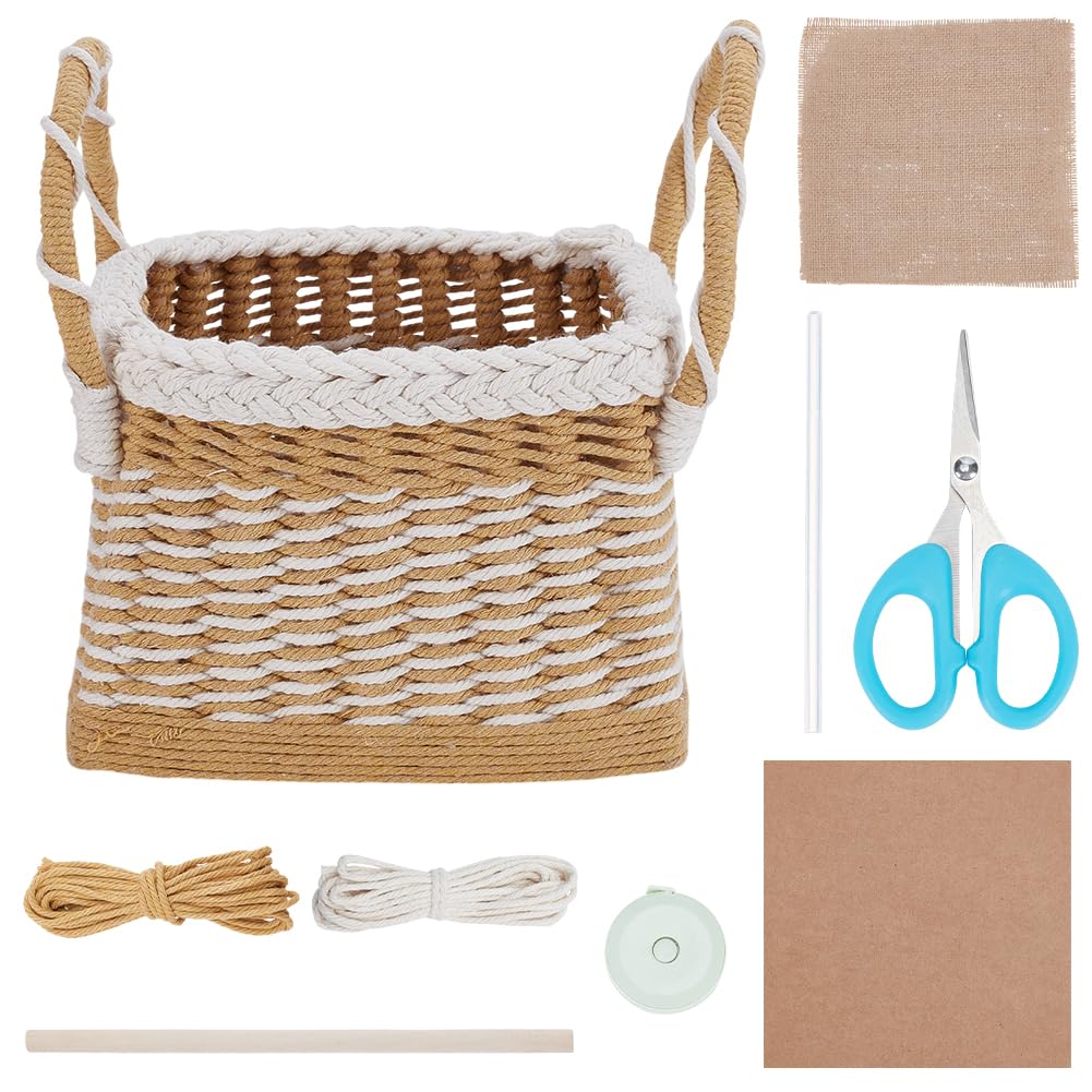 FREEBLOSS Woven Basket Kit - DIY Basket Weaving Supplies - Rustic Style - Adults - Not Foldable FREEBLOSS