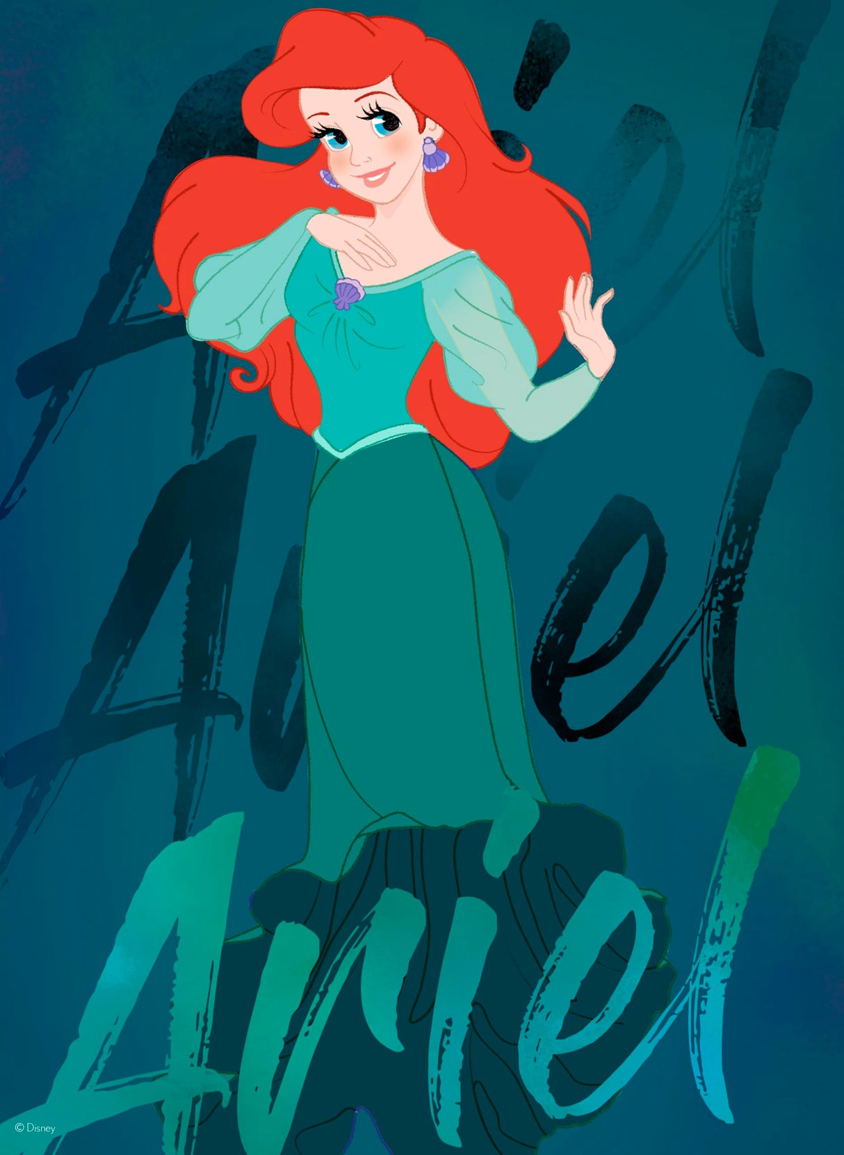 Ceaco - Disney Princess - Ariel - Jigsaw Puzzle - Finished Size is 19.5 x 14.25 Ceaco