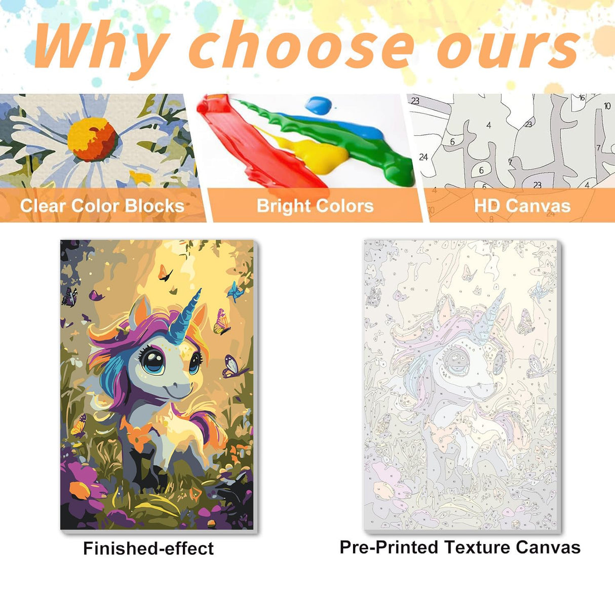 Arttoplus Anime Paint by Numbers Kit for Kids with Frame- Animals Framed Painting by Numbers, DIY Paint by Number for Kids as a Home Wall Decoration Gift 8x12 Inch Arttoplus